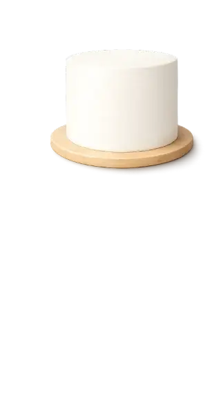 Undecorated buttercream cake base