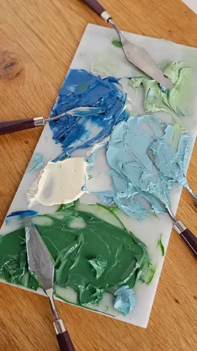 Blue buttercream palette